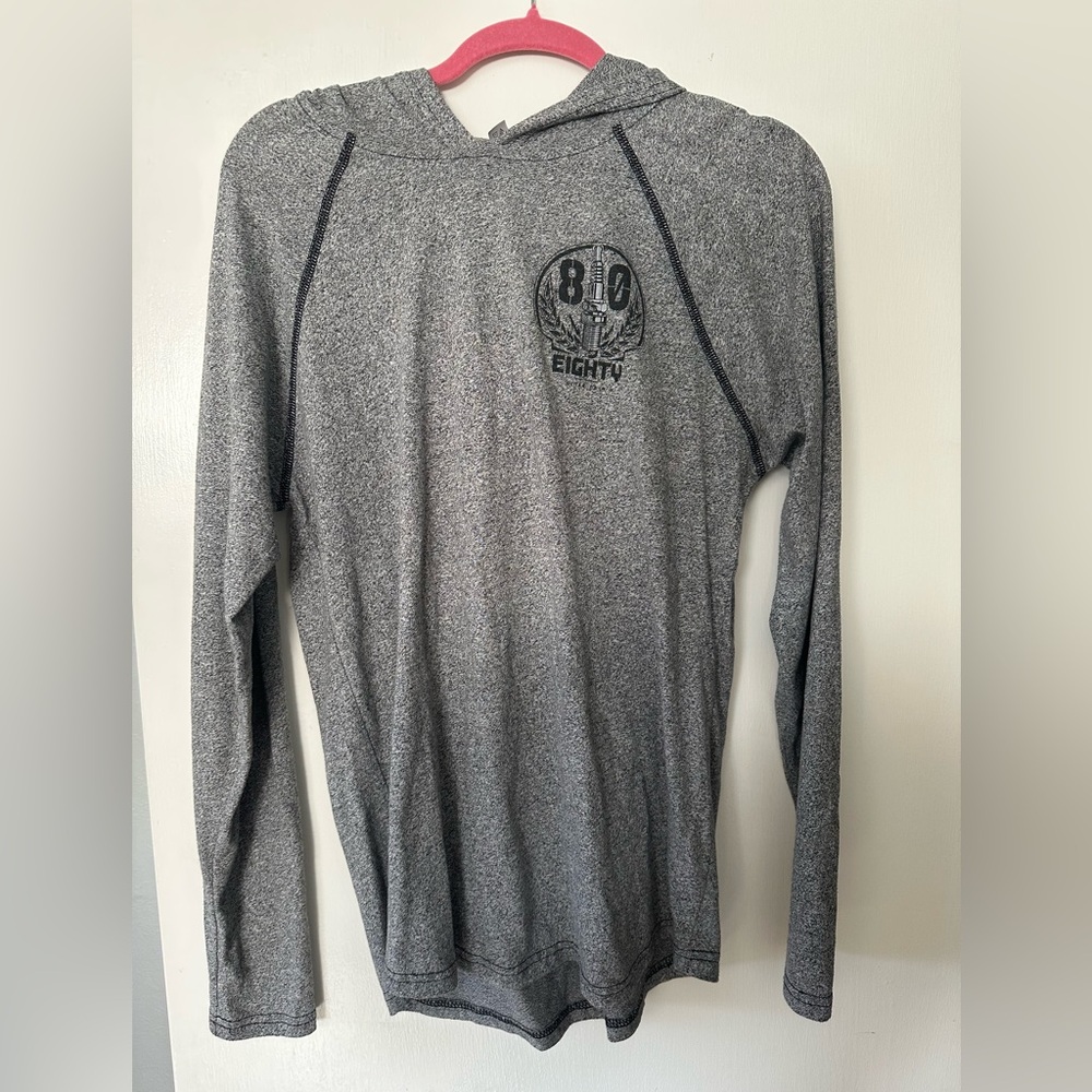 Gray 80EIGHTY Hooded Long Sleeve Shirt